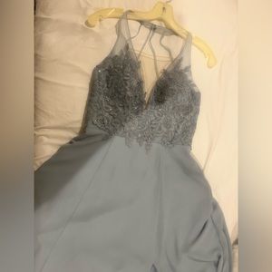 Baby blue formal dress